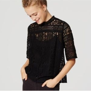 Anne Taylo Loft Lace Blouse
